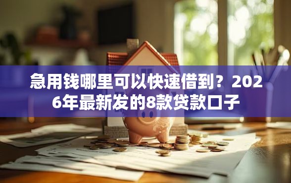 急用钱哪里可以快速借到？2026年最新发的8款贷款口子