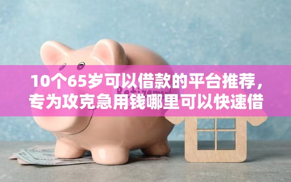 10个65岁可以借款的平台推荐，专为攻克急用钱哪里可以快速借到难题