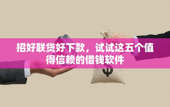 招好联贷好下款，试试这五个值得信赖的借钱软件