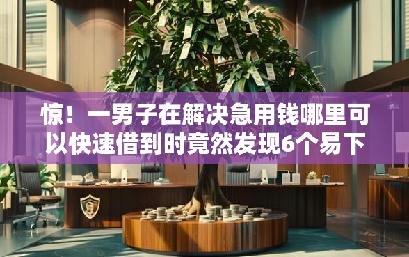 惊！一男子在解决急用钱哪里可以快速借到时竟然发现6个易下款的借钱平台，事后分享了出来