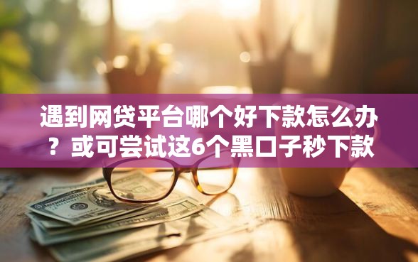 遇到网贷平台哪个好下款怎么办？或可尝试这6个黑口子秒下款