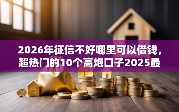 2026年征信不好哪里可以借钱，超热门的10个高炮口子2025最新下款推荐