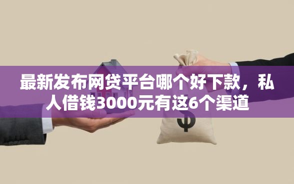 最新发布网贷平台哪个好下款，私人借钱3000元有这6个渠道