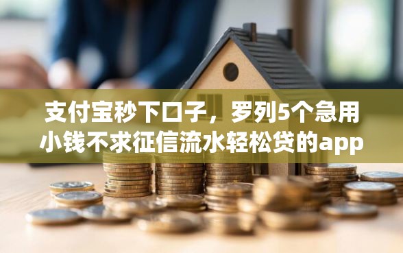 支付宝秒下口子，罗列5个急用小钱不求征信流水轻松贷的app