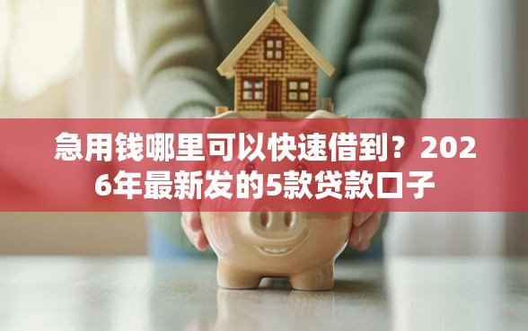 急用钱哪里可以快速借到？2026年最新发的5款贷款口子