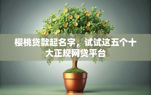 樱桃贷款起名字，试试这五个十大正规网贷平台