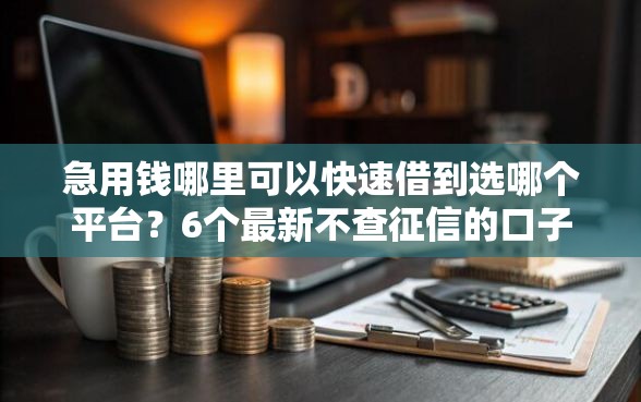 急用钱哪里可以快速借到选哪个平台？6个最新不查征信的口子推荐