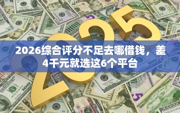 2026综合评分不足去哪借钱，差4千元就选这6个平台