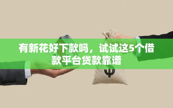 有新花好下款吗，试试这5个借款平台贷款靠谱