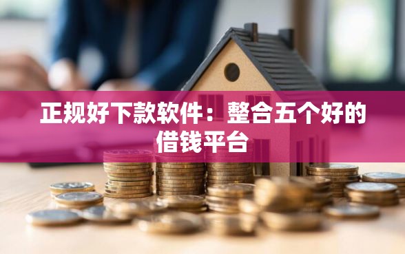 正规好下款软件：整合五个好的借钱平台