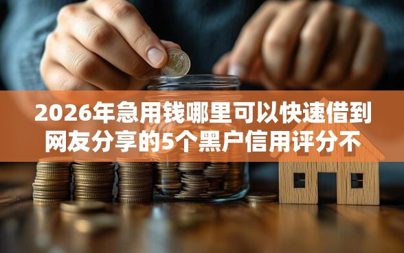 2026年急用钱哪里可以快速借到网友分享的5个黑户信用评分不足能下款的软件我觉得不错！