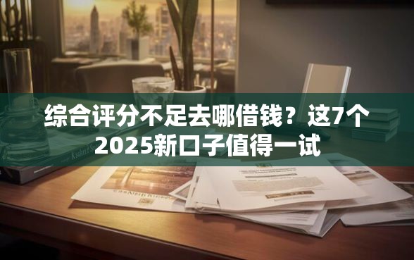 综合评分不足去哪借钱？这7个2025新口子值得一试