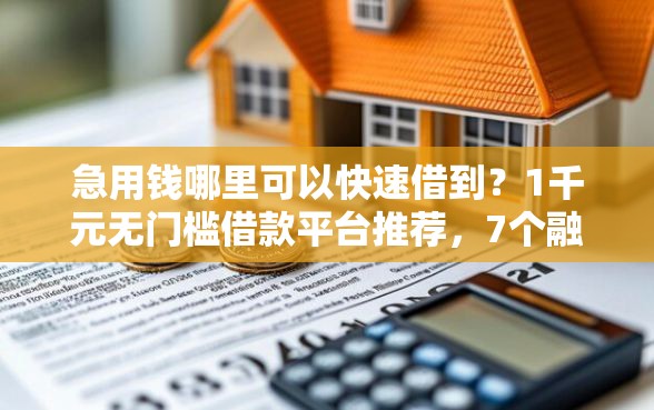 急用钱哪里可以快速借到？1千元无门槛借款平台推荐，7个融360贷款平台盘点