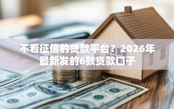 不看征信的贷款平台？2026年最新发的6款贷款口子