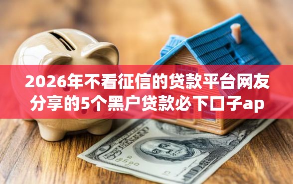 2026年不看征信的贷款平台网友分享的5个黑户贷款必下口子app我觉得不错！