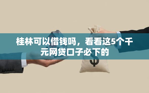 桂林可以借钱吗，看看这5个千元网贷口子必下的