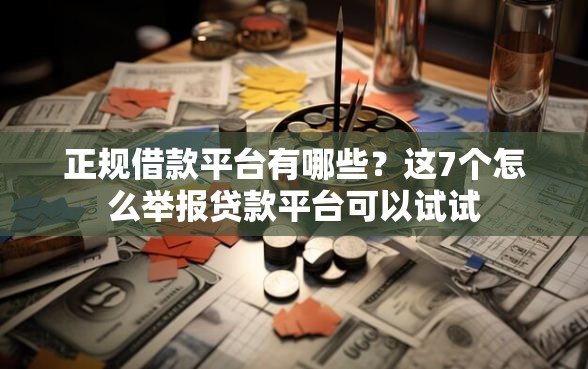 正规借款平台有哪些？这7个怎么举报贷款平台可以试试