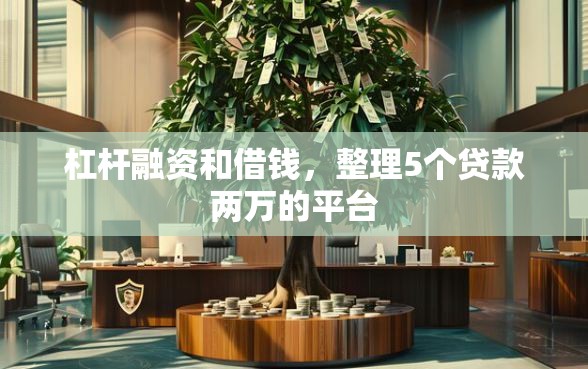 杠杆融资和借钱，整理5个贷款两万的平台