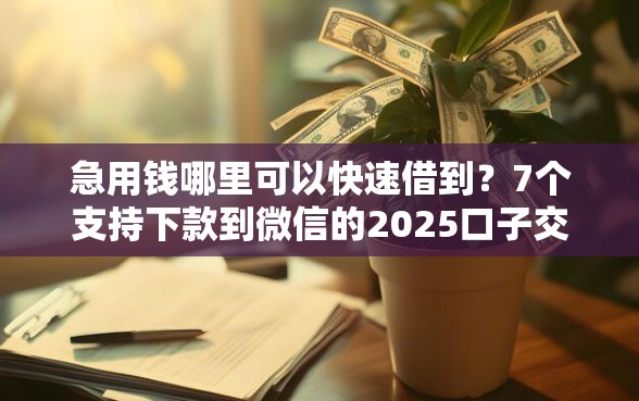 急用钱哪里可以快速借到？7个支持下款到微信的2025口子交流论坛最新