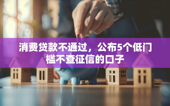 消费贷款不通过，公布5个低门槛不查征信的口子