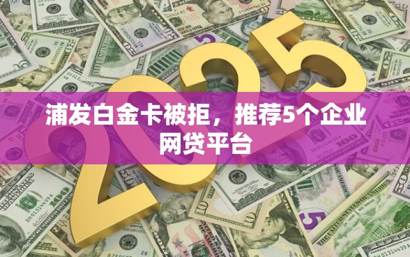 浦发白金卡被拒，推荐5个企业网贷平台