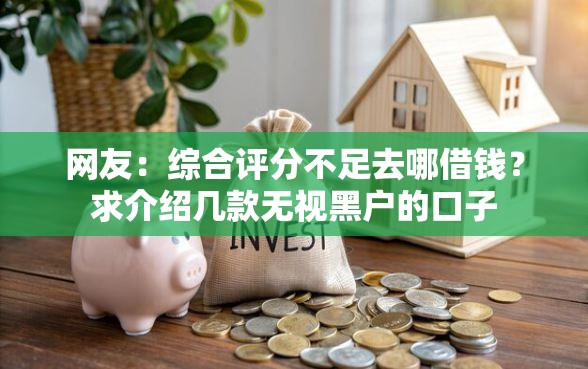 网友：综合评分不足去哪借钱？求介绍几款无视黑户的口子