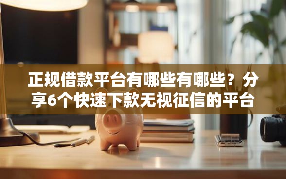正规借款平台有哪些有哪些？分享6个快速下款无视征信的平台