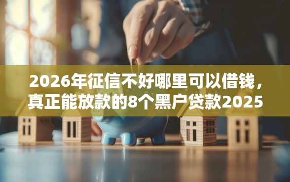 2026年征信不好哪里可以借钱，真正能放款的8个黑户贷款2025新口子推荐