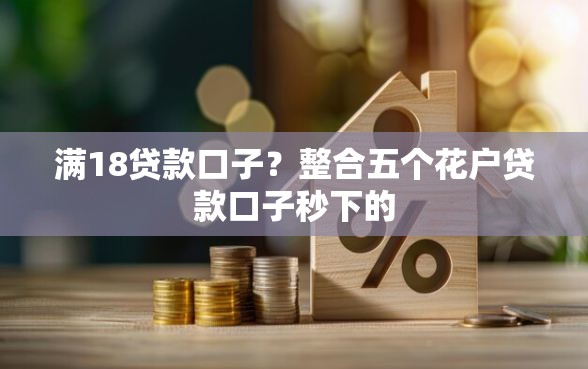 满18贷款口子？整合五个花户贷款口子秒下的