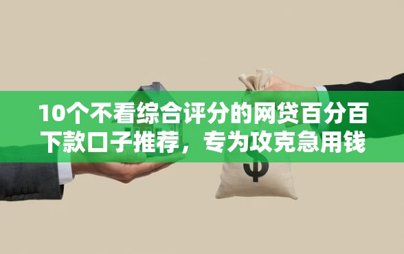 10个不看综合评分的网贷百分百下款口子推荐，专为攻克急用钱哪里可以快速借到难题