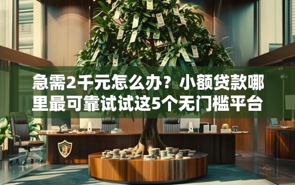 急需2千元怎么办？小额贷款哪里最可靠试试这5个无门槛平台