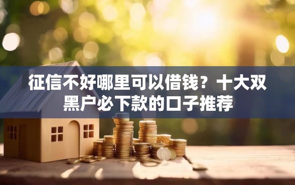 征信不好哪里可以借钱？十大双黑户必下款的口子推荐