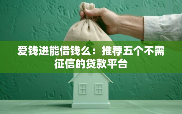 爱钱进能借钱么：推荐五个不需征信的贷款平台