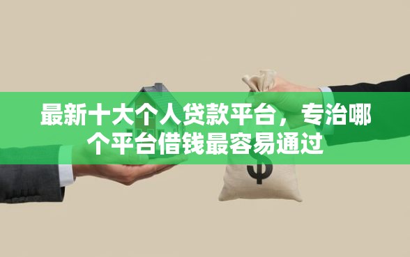 最新十大个人贷款平台，专治哪个平台借钱最容易通过
