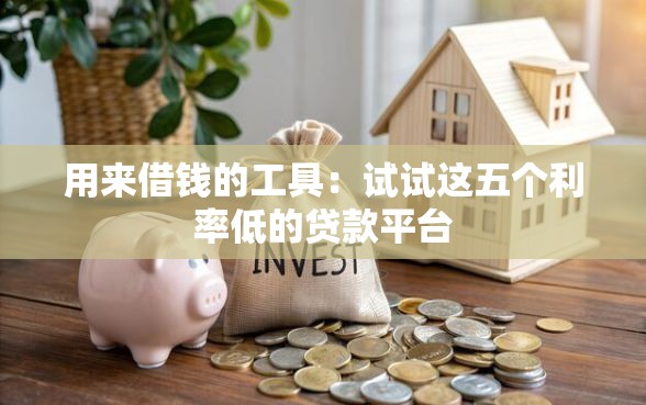 用来借钱的工具：试试这五个利率低的贷款平台