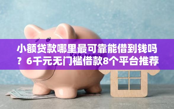 小额贷款哪里最可靠能借到钱吗？6千元无门槛借款8个平台推荐
