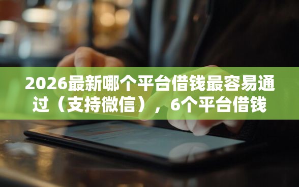 2026最新哪个平台借钱最容易通过（支持微信），6个平台借钱比较靠谱无私分享