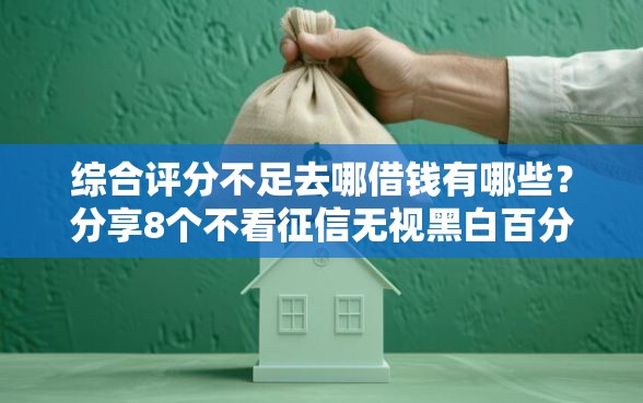 综合评分不足去哪借钱有哪些？分享8个不看征信无视黑白百分百下款平台