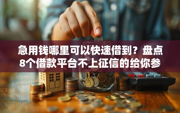 急用钱哪里可以快速借到？盘点8个借款平台不上征信的给你参考
