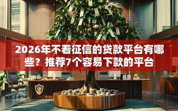 2026年不看征信的贷款平台有哪些？推荐7个容易下款的平台