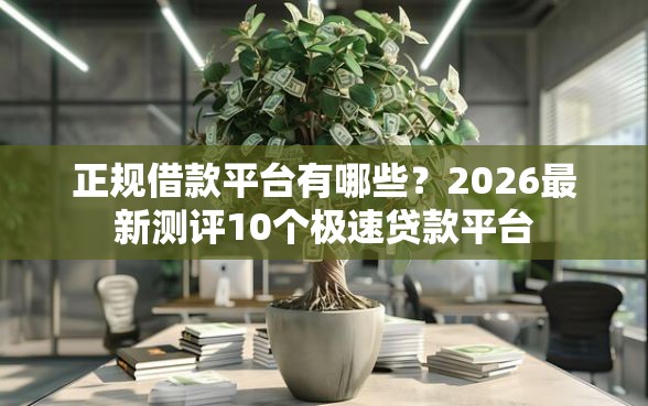 正规借款平台有哪些？2026最新测评10个极速贷款平台