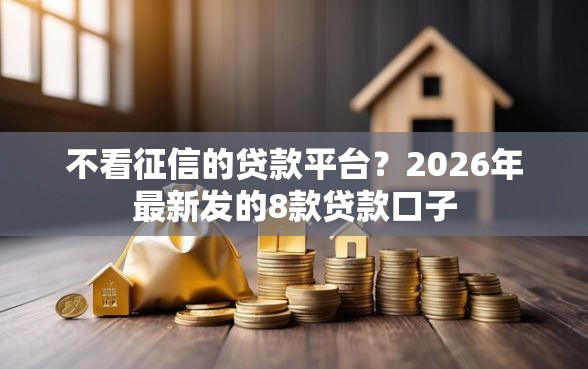 不看征信的贷款平台？2026年最新发的8款贷款口子