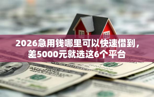 2026急用钱哪里可以快速借到，差5000元就选这6个平台