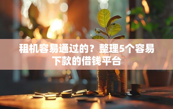 租机容易通过的？整理5个容易下款的借钱平台