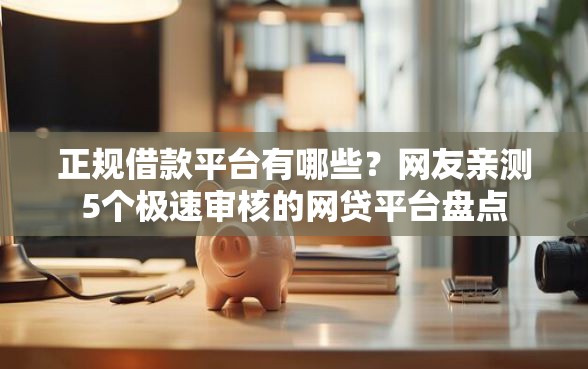正规借款平台有哪些？网友亲测5个极速审核的网贷平台盘点