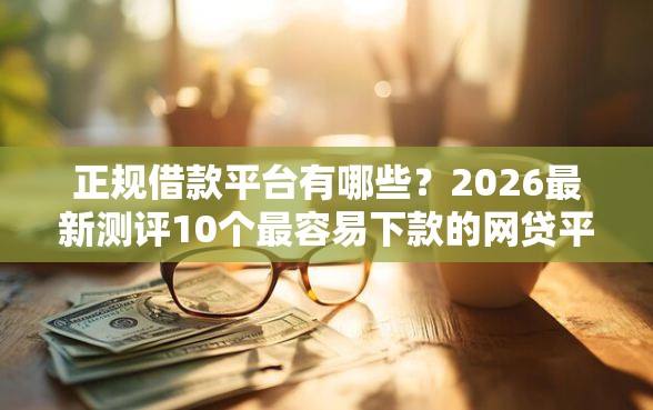 正规借款平台有哪些?2026最新测评10个最容易下款的网贷平台 正规借款平台有哪些?2026最新测评10个最容易下款的网贷平台