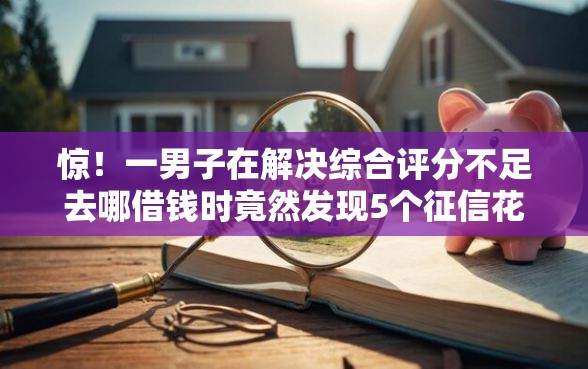 惊！一男子在解决综合评分不足去哪借钱时竟然发现5个征信花了还可以借钱的平台，事后分享了出来
