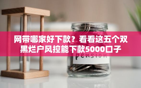 网带哪家好下款？看看这五个双黑烂户风控能下款5000口子