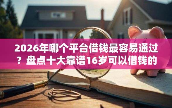2026年哪个平台借钱最容易通过？盘点十大靠谱16岁可以借钱的平台