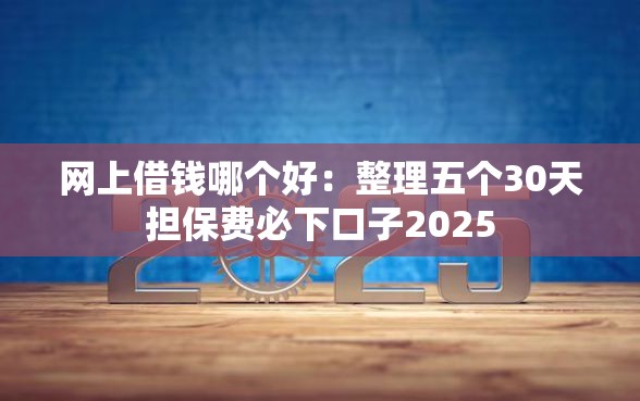 网上借钱哪个好：整理五个30天担保费必下口子2025